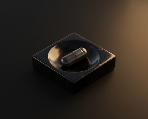 A single Omeyocan capsule in a small obsidian dish